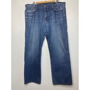 Vintage Lucky Dungarees by Gene Montesano, straight leg long inseam, size 38